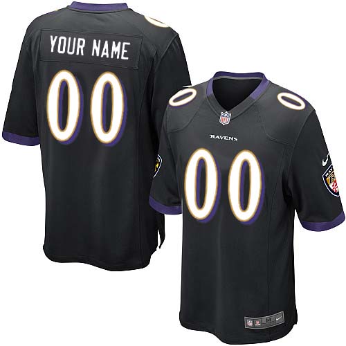 Nike Baltimore Ravens Customized Black Stitched Youth NFL Jersey